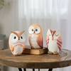 Owl (Set of 3) 6.75"H, 7"H, 7.25"H Terra Cotta