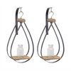 Hanging Bottle Vase in Teardrop Frame (Set of 2)