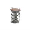 Side Tables (Set of 2) 15.5"H, 20.25"H Metal/Wood