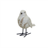 Bird Figurine with Carved Floral Design (Set of 2)