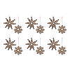 Snowflake Ornament (Set of 12) 4.75"D, 6.75"D Wood