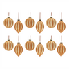 Ornament (Set of 12) 5"H, 5.5"H Glass