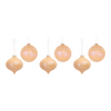 Ornament (Set of 6) 4”D Glass