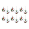 Gnome Ball Ornament (Set of 12) 4”D Glass