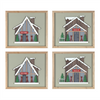 Ski Lodge Frame (Set of 4) 12"L x 10.75"H Wood/MDF