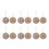Deer Disc Ornament (Set of 12) 4”H Wood
