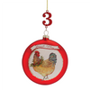 12 Days Of Christmas Ornaments (Set of 12) 4.75”H Glass