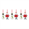 Santa and Snowman Ornament (Set of 6) 4.75"H, 6"H Dolomite
