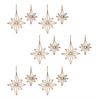 Star Ornament (Set of 12) 6"H, 8"H Iron/Rattan
