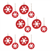 Snowflake Cut-Out Ornament (Set of 12) 4.25"H, 6"H Wood