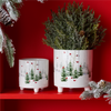 Winter Cardinal Forest Planter (Set of 2)