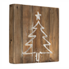 Snowflake and Tree Block (Set of 2) 11.5”SQ Wood