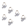Dove and Angel Ornament (Set of 6) 6.5”H MDF/Jute