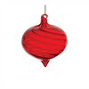 Red Swirl Glass Ornament (Set of 6)