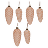 Pine Cone Ornament (Set of 6) 5.5"H, 7"H Glass