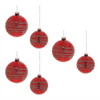 Ball Ornament (Set of 6) 3"D, 4"D Glass
