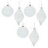 Ornament (Set of 6) 4"D, 6"H Glass