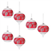 Ornament (Set of 6) 4"D, 5"H Glass