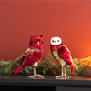 Owl (Set of 4) 9.5"H, 10"H Foam/Fabric