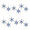 Snowflake Ornament (Set of 12) 6”H Iron/Glass Beads