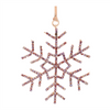 Snowflake Ornament (Set of 12) 3.5”H Iron/Glass Beads