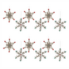 Tinsel Snowflake Ornament (Set of 12) 5.5”H Plastic/Tinsel
