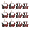 Gondola Ornament (Set of 12) 3.75”H Tin