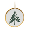 Tree Disc Ornament (Set of 12) 3.5”H Ceramic
