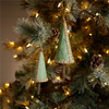 Tree Ornament (Set of 4) 6.5"H, 9"H Plastic/Bamboo/Wood