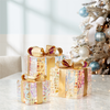 LED Package (Set of 3) 6"SQ x 6.5"H, 8"SQ x 9"H, 10"SQ x 11.5"H PVC/Wire 3 AA Batteries Not Included