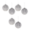Glittered Glass Ball Ornament (Set of 6)