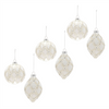 Ornament (Set of 6) 4"D, 5.5"H Glass