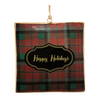 Plaid Square Ornament (Set of 6)