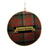 Plaid Disc Ornament (Set of 6) 6”H Iron