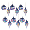 Ornament (Set of 12) 3.5"D, 6"H Glass