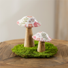 Mushroom (Set of 2) 3.75"H, 6.5"H Wood