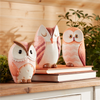 Owl (Set of 3) 6.75"H, 7"H, 7.25"H Terra Cotta