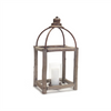 Lanterns (Set of 2) 20.5"H, 26"H Wood/Metal/Glass