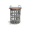 Side Tables (Set of 2) 15.5"H, 20.25"H Metal/Wood