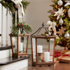 Lantern (Set of 2) 24"H, 30.5"H Wood/Glass
