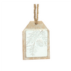 Pine Branch Tag (Set of 6) 3.35"L x 5.25"H, 2.75"L x 6.75"H Resin