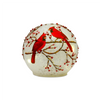 LED Cardinal Globe (Set of 3) 4.5"D, 6"D, 7"D Glass 3 AAA Batteries Not Included