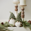 Terra Cotta Gnome Figurine with Pine Tree Hat (Set of 2)
