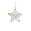 Star Ornament (Set of 12) 4"H, 5.75"H Iron/Glass Bead