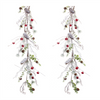Snow Pine Garland w/Sleigh Bells (Set of 2) 5'L Plastic