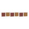 Give Thanks Sign (Set of 6) 5”SQ MDF/Faux Leather