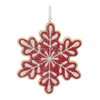 Gingerbread Snowflake Ornament (Set of 12) 4”H Resin