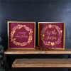 Merry Christmas and Tis The Season Frame (Set of 2) 15.75”SQ MDF/Paper