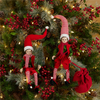 Elf w/Bag and Tree (Set of 2) 17"H, 20"H Polyester