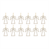 Angel Ornament (Set of 12) 5.25”H Iron/Glass